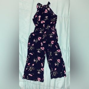 Navy blue with flowers. sleeveless romper size 3T